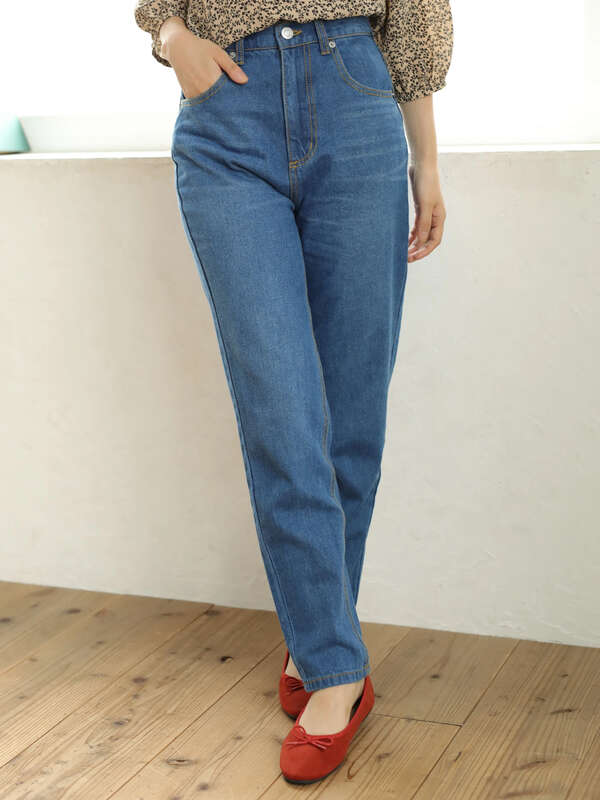 アウトレット デニムテーパードパンツ インディゴ ミディアムインディゴ E Hyphen World Gallery イーハイフンワールドギャラリー のレディースパンツ 2b93l0f1300 ファッション通販のstripe Club