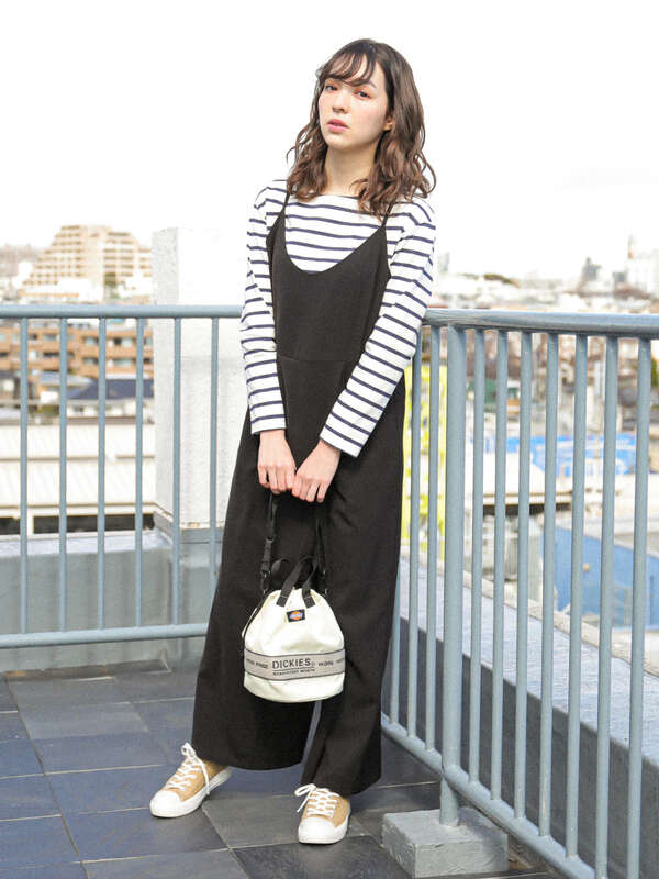 アウトレット キャミサロペット ブラック ベージュ チョコレート E Hyphen World Gallery イーハイフン ワールドギャラリー のレディースサロペット 2b02l3h0100 ファッション通販のstripe Club