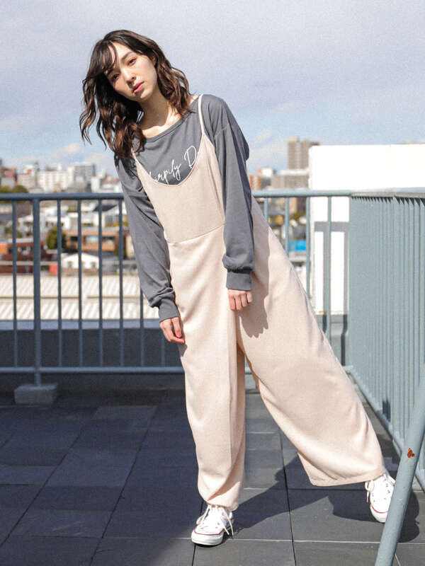 アウトレット キャミサロペット ブラック ベージュ チョコレート E Hyphen World Gallery イーハイフン ワールドギャラリー のレディースサロペット 2b02l3h0100 ファッション通販のstripe Club