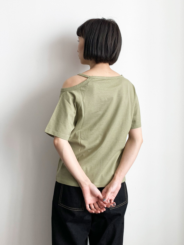 アシンメトリーtシャツ オフホワイト チャコールグレー ナチュラル ライトカーキ ダークネイビー パープル E Hyphen World Gallery イーハイフンワールドギャラリー のレディースカットソー 2b06l1c1600 ファッション通販のstripe Club