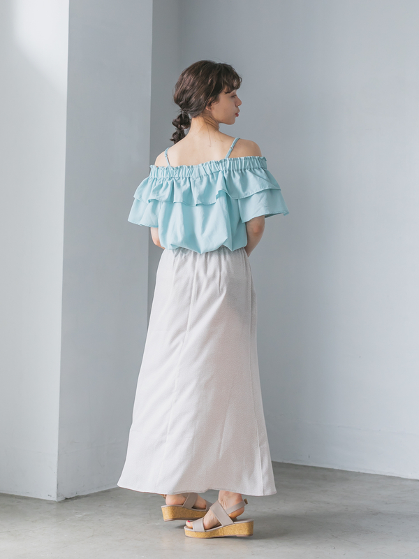 オフショルブラウス オフホワイト ブラック ライトカーキ ディープブルー E Hyphen World Gallery イーハイフンワールドギャラリー のレディースシャツ ブラウス 2b06l0a1000 ファッション通販のstripe Club