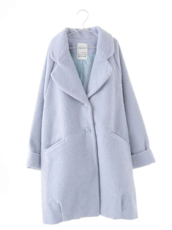 アウトレット ビックシルエットコクーンコート ライトグレー ブラック サックスブルー E Hyphen World Gallery イーハイフンワールドギャラリー のレディースコート 154i300 ファッション通販のstripe Club