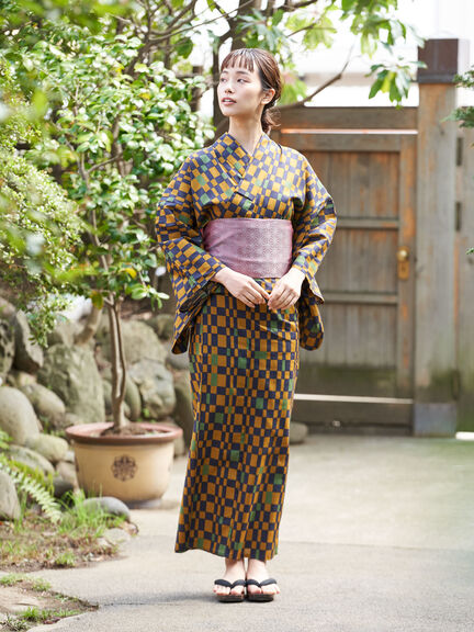 SEVENDAYS=SUNDAY (セブンデイズ・サンデイ) レトロモダン市松柄浴衣