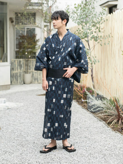SEVENDAYS=SUNDAY (セブンデイズ・サンデイ) メンズ市松柄浴衣