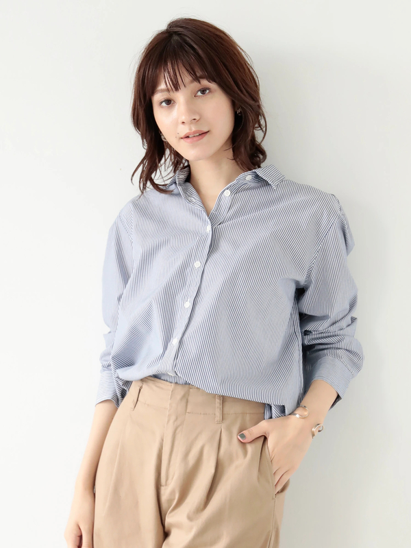 ワイヤー入りストライプシャツ ブルー ネイビー Sevendays Sunday セブンデイズ サンデイ のレディースシャツ ブラウス 301a ファッション通販のstripe Club ワイヤー入りストライプシャツ ブルー ネイビー Sevendays Sunday セブンデイズ サンデイ のレディースシャツ ブラウス 301a ファッション通販のstripe Club