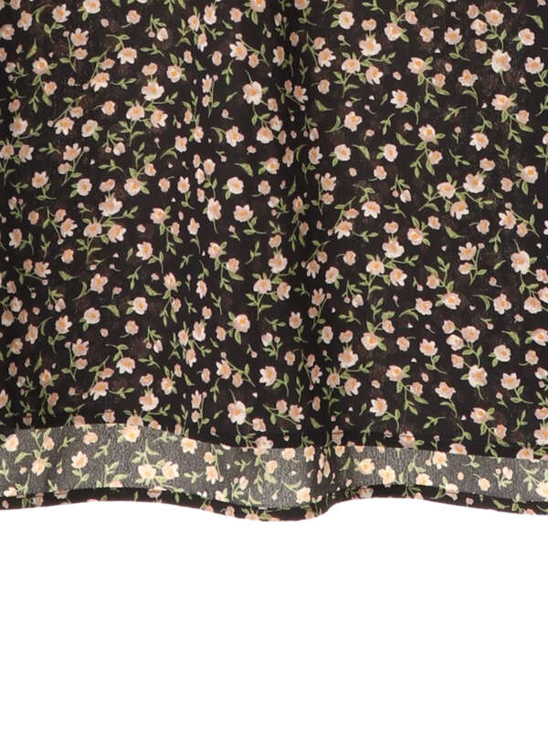 アウトレット W Closet 花柄フレアスリーブブラウス オフホワイト ブラック Green Parks グリーンパークス のシャツ ブラウス 651a ファッション通販のstripe Club