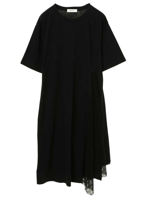 Wears ムジ レース切替カットワンピース オフホワイト ブラック カーキ パープル Green Parks グリーンパークス のワンピース 6p93l1h0130 ファッション通販のstripe Club