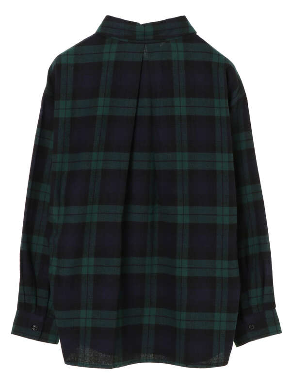 アウトレット ネルチェックシャツ グレー ブラウン ネイビー ブラックウォッチグリーン Green Parks グリーンパークス のレディース シャツ ブラウス 6a93l0a1000 ファッション通販のstripe Club