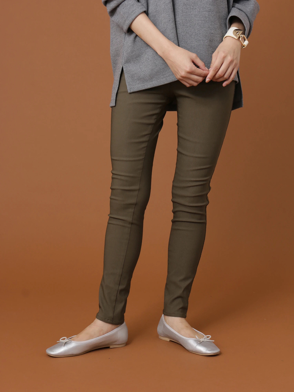 アウトレット 裏起毛スキニーパンツ チャコールグレー ブラック キャメル カーキ Green Parks グリーンパークス のレディースパンツ 6a94l0f0100 ファッション通販のstripe Club