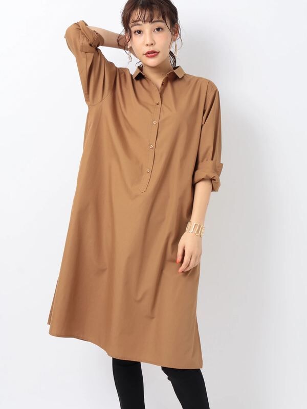 アウトレット Aラインフレアワンピース オフホワイト キャメル ネイビー Green Parks グリーンパークス のレディースワンピース 6a93l0h0500 ファッション通販のstripe Club