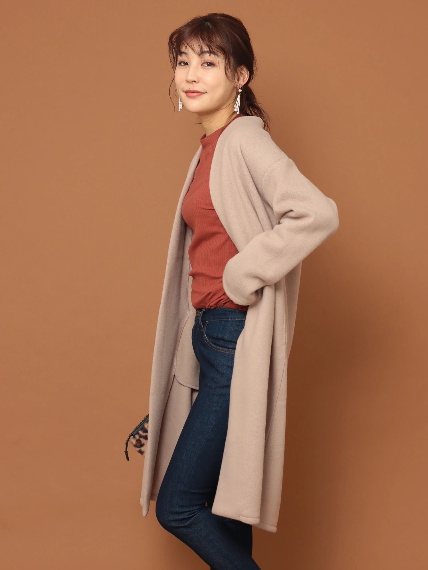 アウトレット 裏起毛カットコーディガン ブラック グレーベージュ チェック Green Parks グリーンパークス のレディースカーディガン 6a97l1d0100 ファッション通販のstripe Club