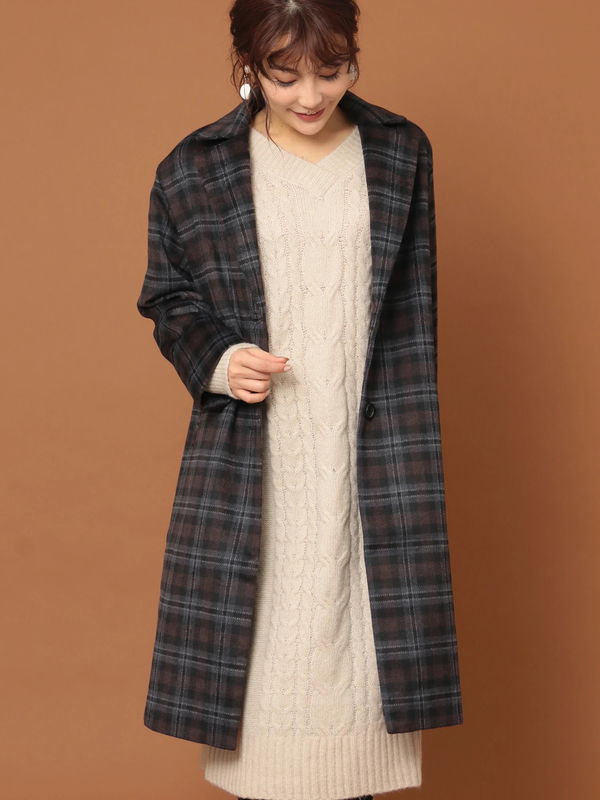 シャギーチェックコート グレー ブラウン Green Parks グリーンパークス のレディースコート 6a97l0z0800 ファッション通販のstripe Club シャギーチェックコート グレー ブラウン Green Parks グリーンパークス のレディースコート 6a97l0z0800 ファッション通販のstripe Club