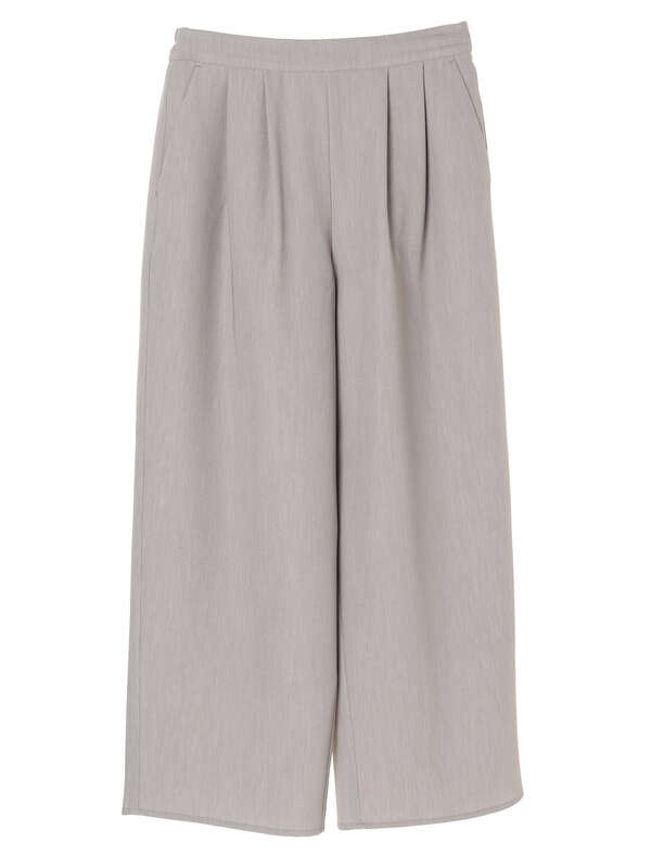 タックワイドパンツ 杢グレー ブラック ベージュ Green Parks グリーンパークス のレディースパンツ 6a01l0f0900 ファッション通販のstripe Club