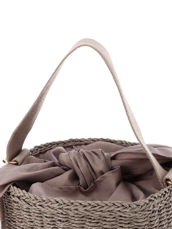 バイカラーペーパーカゴバッグ ブラック モカ カーキ Green Parks グリーンパークス のバッグ ポーチ 6p02l0j0300 ファッション通販のstripe Club