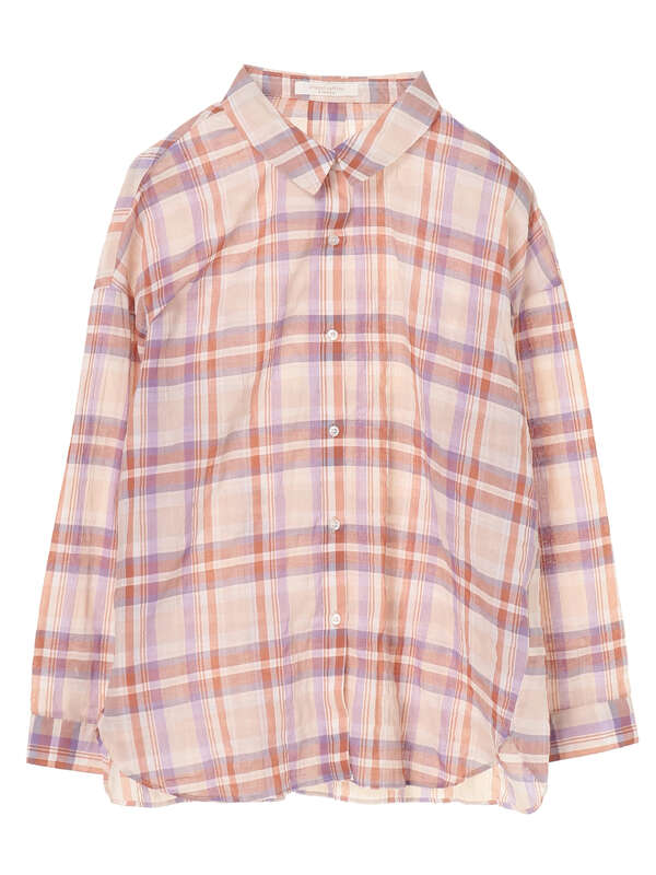 マドラスチェックシャツ ブラック ベージュ ブルー Green Parks グリーンパークス のレディースシャツ ブラウス 6a06l0a0100 ファッション通販のstripe Club