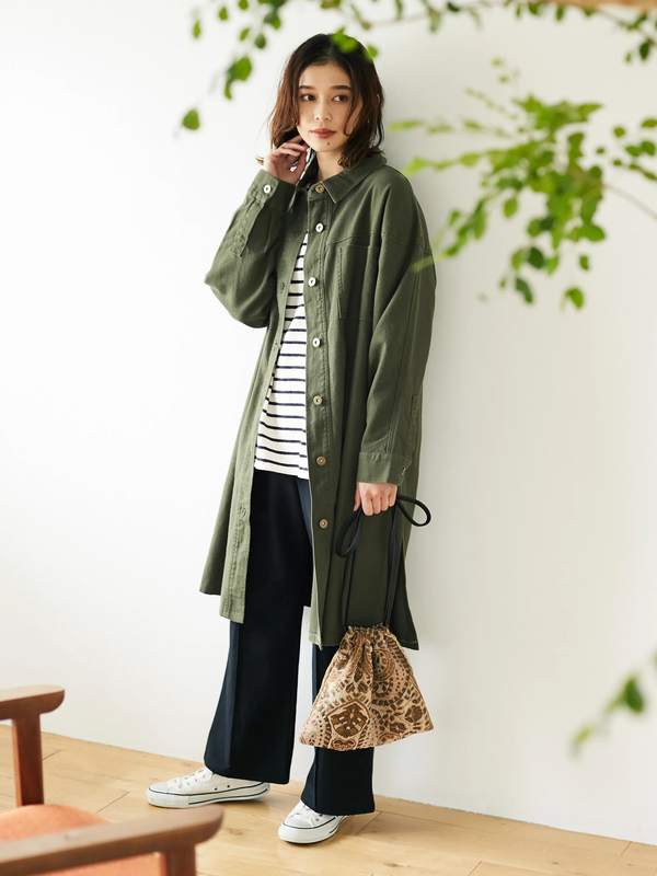 Furry Rate ミリタリーロングジャケット チャコールグレー グレーベージュ カーキ Green Parks グリーンパークス のジャケット 6p03l0y0300 ファッション通販のstripe Club Furry Rate ミリタリーロングジャケット チャコールグレー グレーベージュ カーキ Green Parks グリーンパークス のジャケット 6p03l0y0300 ファッション通販のstripe Club
