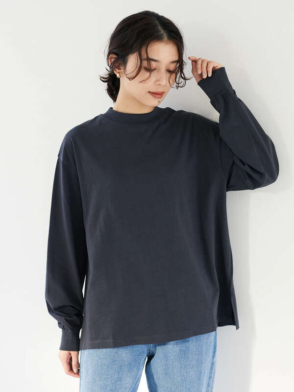 アウトレット Sugar Spoon ハイネックロンt アイボリー オフホワイト チャコールグレー ブラック ピンク ブルー Green Parks グリーンパークス のカットソー 6p07l1c0600 ファッション通販のstripe Club