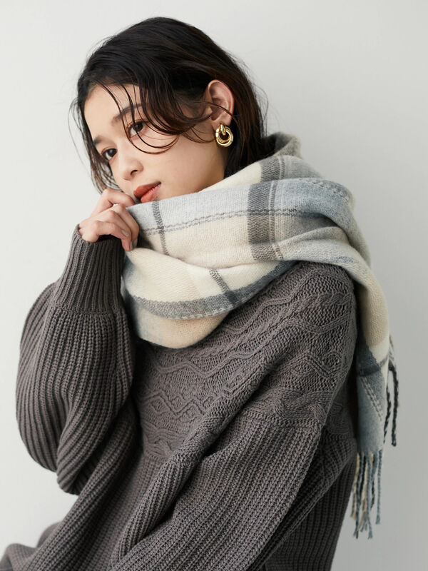 アウトレット チェックストール ピンク ベージュ ミント ラベンダー Green Parks グリーンパークス のレディースストール マフラー 6p07l6j0400 ファッション通販のstripe Club