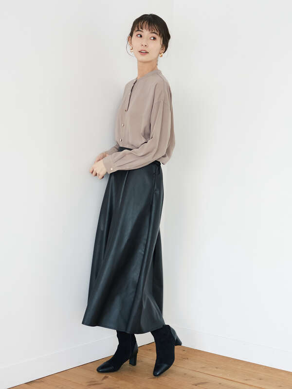 Elencare Due フェイクレザースカート ブラック ベージュ Green Parks グリーンパークス のスカート 6p07l0l00 ファッション通販のstripe Club Elencare Due フェイクレザースカート ブラック ベージュ Green Parks グリーンパークス のスカート 6p07l0l00 ファッション通販のstripe Club