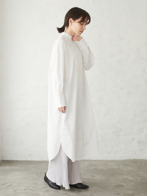 アウトレット ビブヨークシャツワンピース オフホワイト ミント ライラック Green Parks グリーンパークス のレディースワンピース 6a11l0h0400 ファッション通販のstripe Club