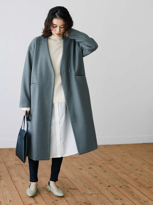 ニット シャツドッキングワンピース アイボリー ブラック グリーン Green Parks グリーンパークス のレディースワンピース 6a07l2h0400 ファッション通販のstripe Club