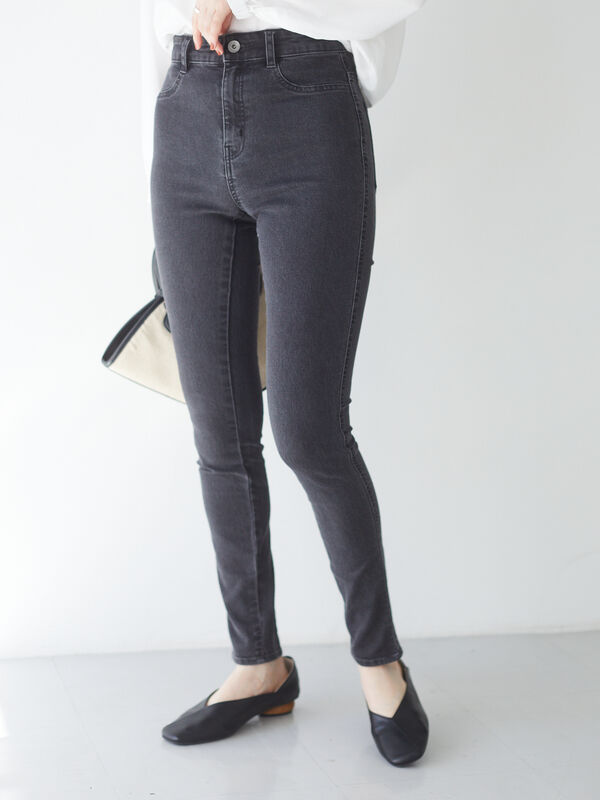 アウトレット 古着 セルフカットブラックデニムスキニーパンツ ブラック Green Parks グリーンパークス のレディースパンツ 6a11l0f1300 ファッション通販のstripe Club