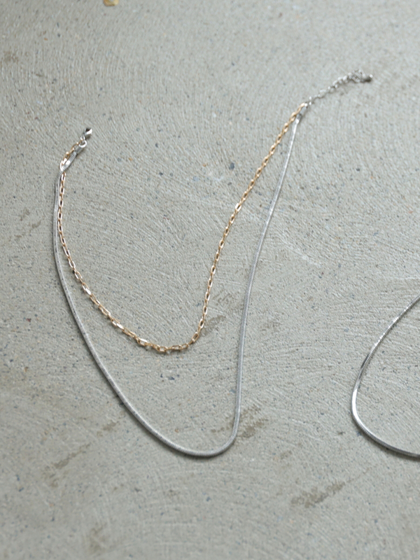 2連ショートネックレス シルバー ミックス Green Parks グリーンパークス のレディースネックレス 6a11ldj0400 ファッション通販のstripe Club