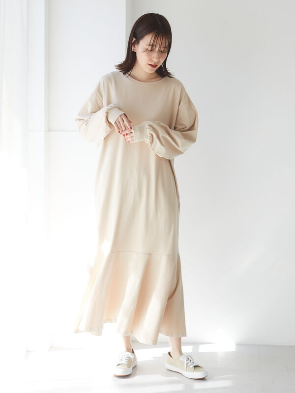 アウトレット Sugar Spoon スソラッフルワンピース ブラック ライトベージュ グレーベージュ ライトカーキ Green Parks グリーンパークス のレディースワンピース 6p11l1h0900 ファッション通販のstripe Club