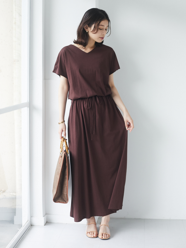 ウエストマークカットワンピース ブラック ブラウン グリーン Green Parks グリーンパークス のレディースワンピース 6a16l1h0500 ファッション通販のstripe Club