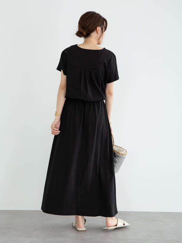 ウエストマークカットワンピース ブラック ブラウン グリーン Green Parks グリーンパークス のレディースワンピース 6a16l1h0500 ファッション通販のstripe Club