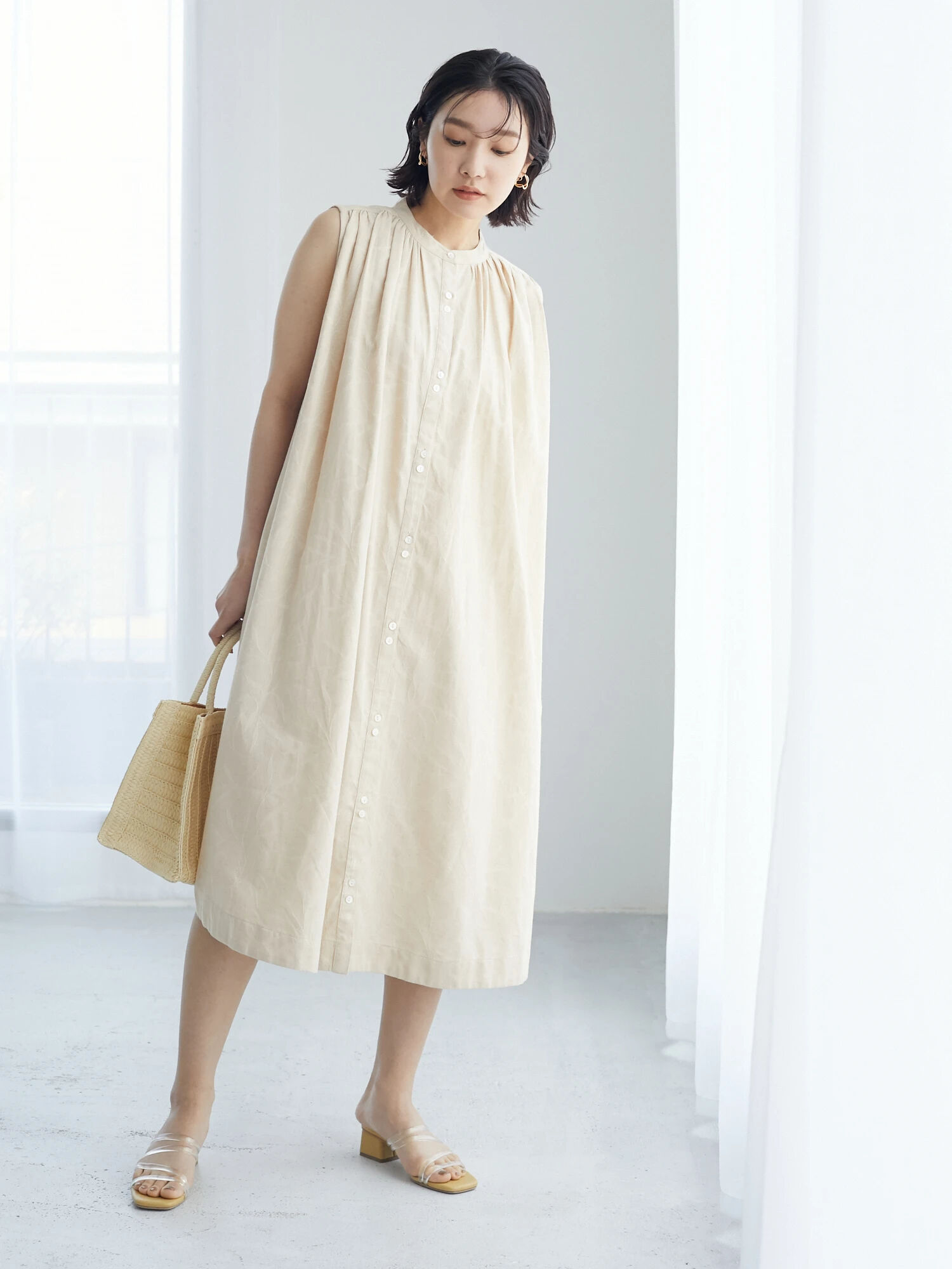 ☆田中みな実着用 todayful Pencil Pile Dress ECRU | irai.co.id