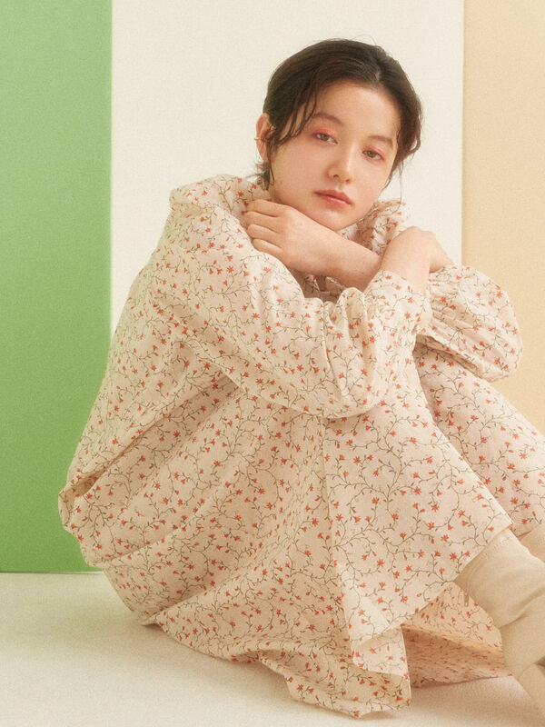 Kbf フレアワンピース ミント ストライプ フラワー Green Parks グリーンパークス のレディースワンピース 6b21l0h0100 ファッション通販のstripe Club