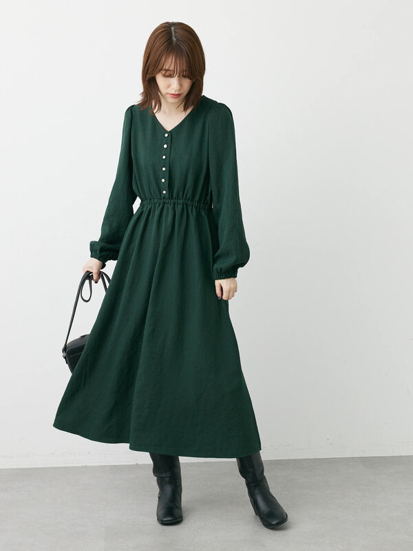 古着 Elencare Due チドリチェックワンピース アイボリー ブラウン グリーン Green Parks グリーンパークス のレディース ワンピース 6p27l0h0300 ファッション通販のstripe Club