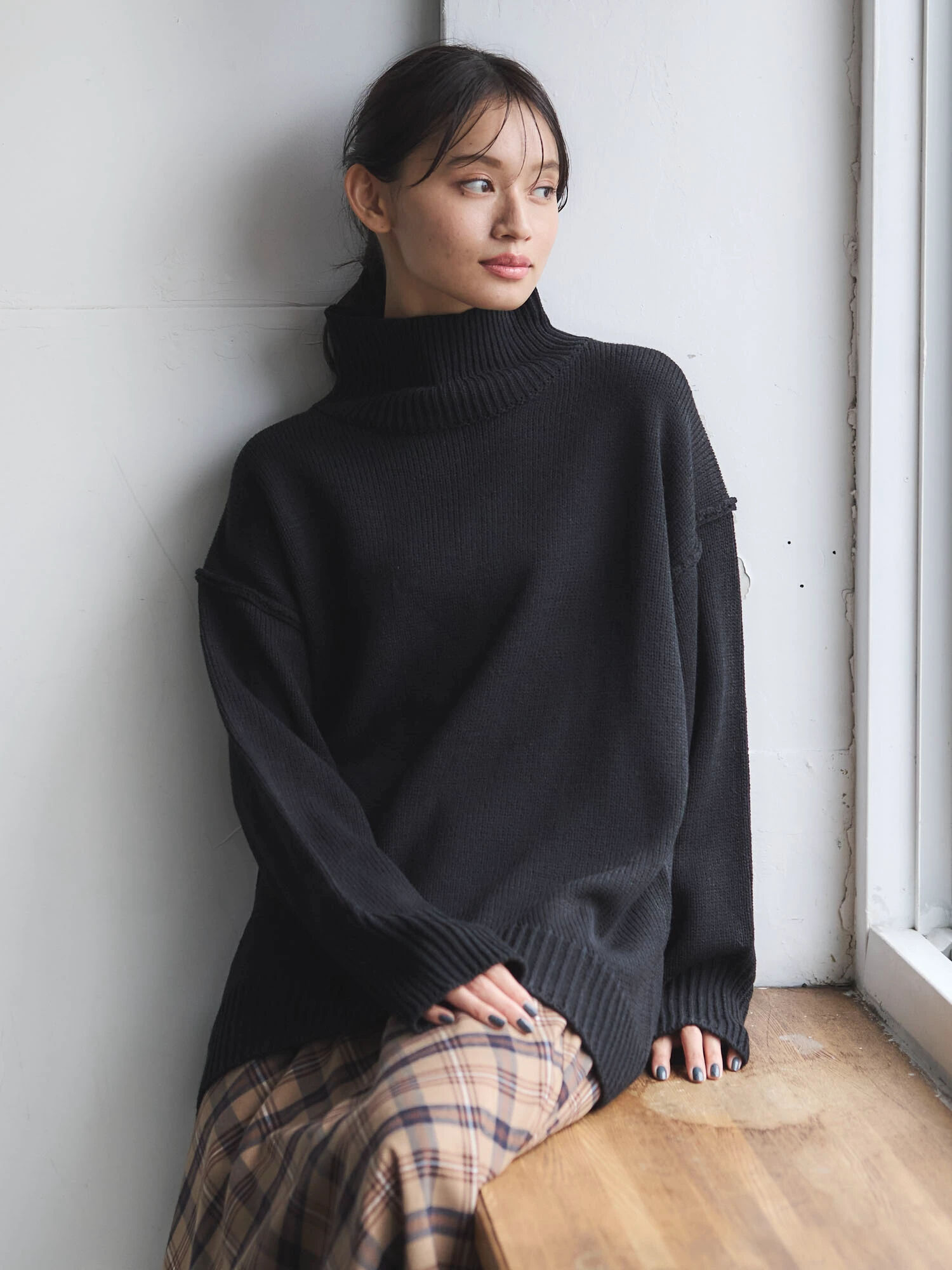 L'Appartement Back Long タートルネック Knit
