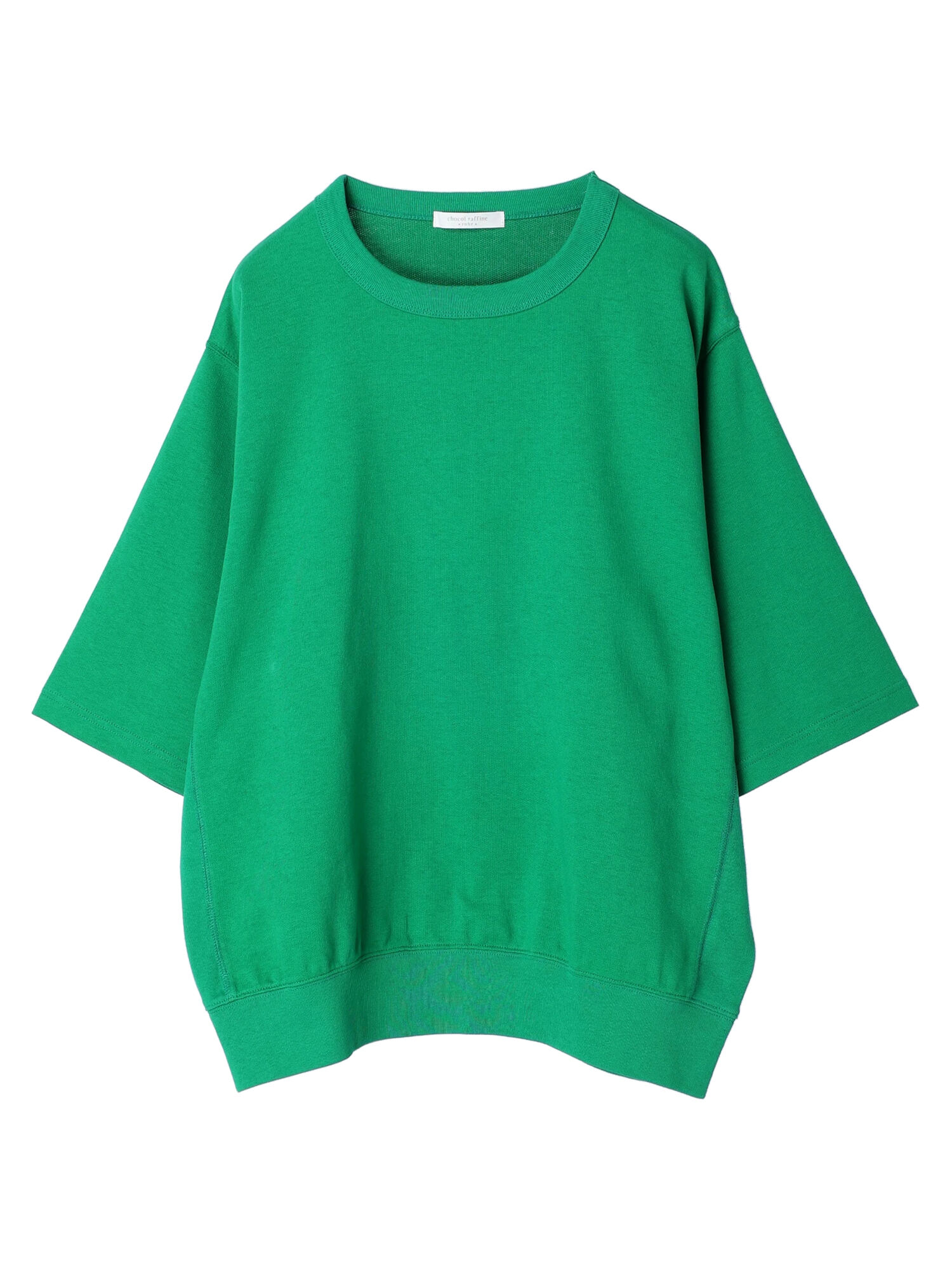 USAコットンミニ裏毛七分袖トレTEE（ブラック/オレンジ/グリーン/ブルー/エクリュ） Green Parks（グリーンパークス）のレディースTシャツ【6A32L1C0300】｜ファッション通販のSTRIPE  CLUB