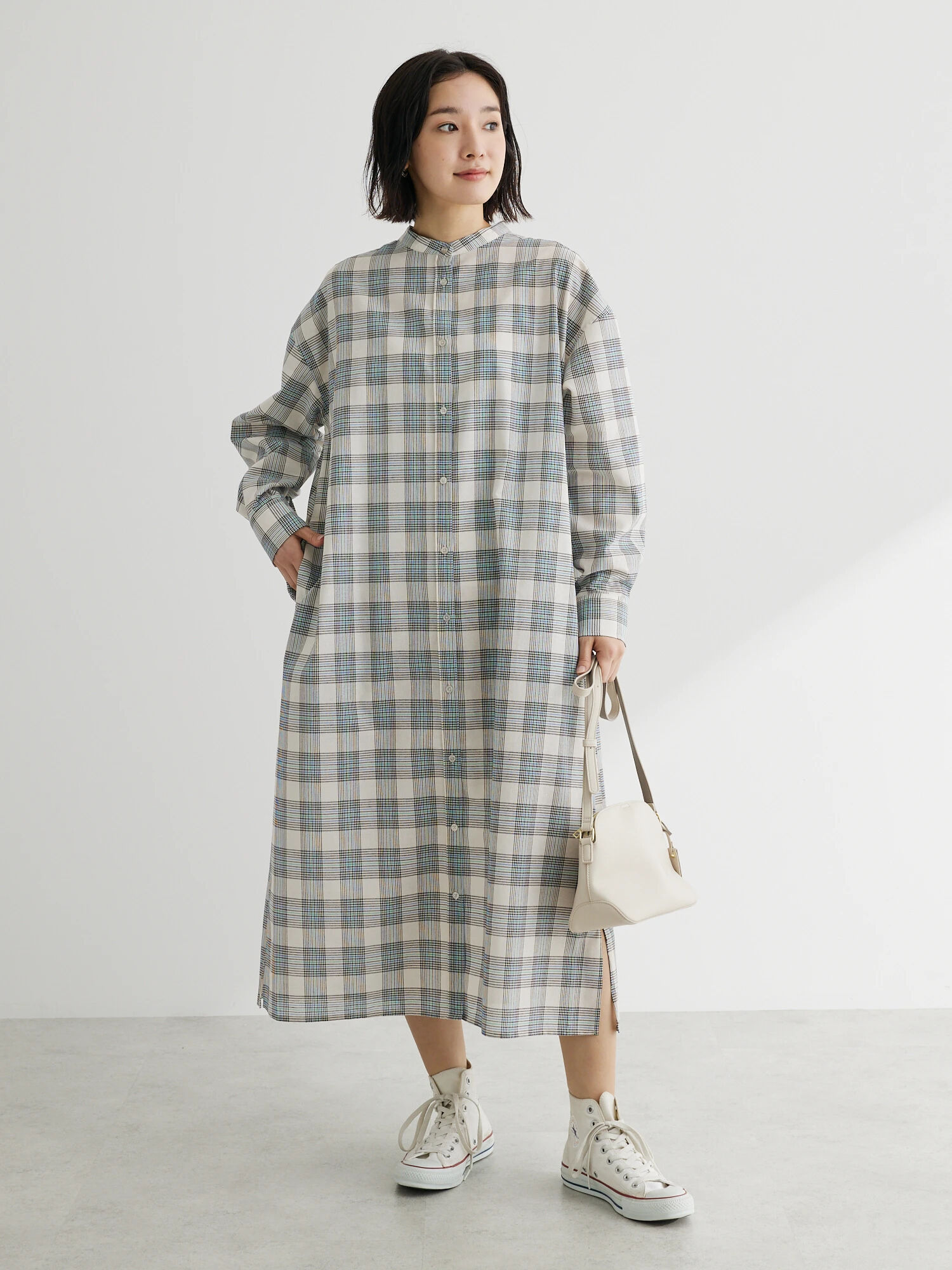 A.P.C.(アーペーセー) リネン混ストライプワンピース レディース