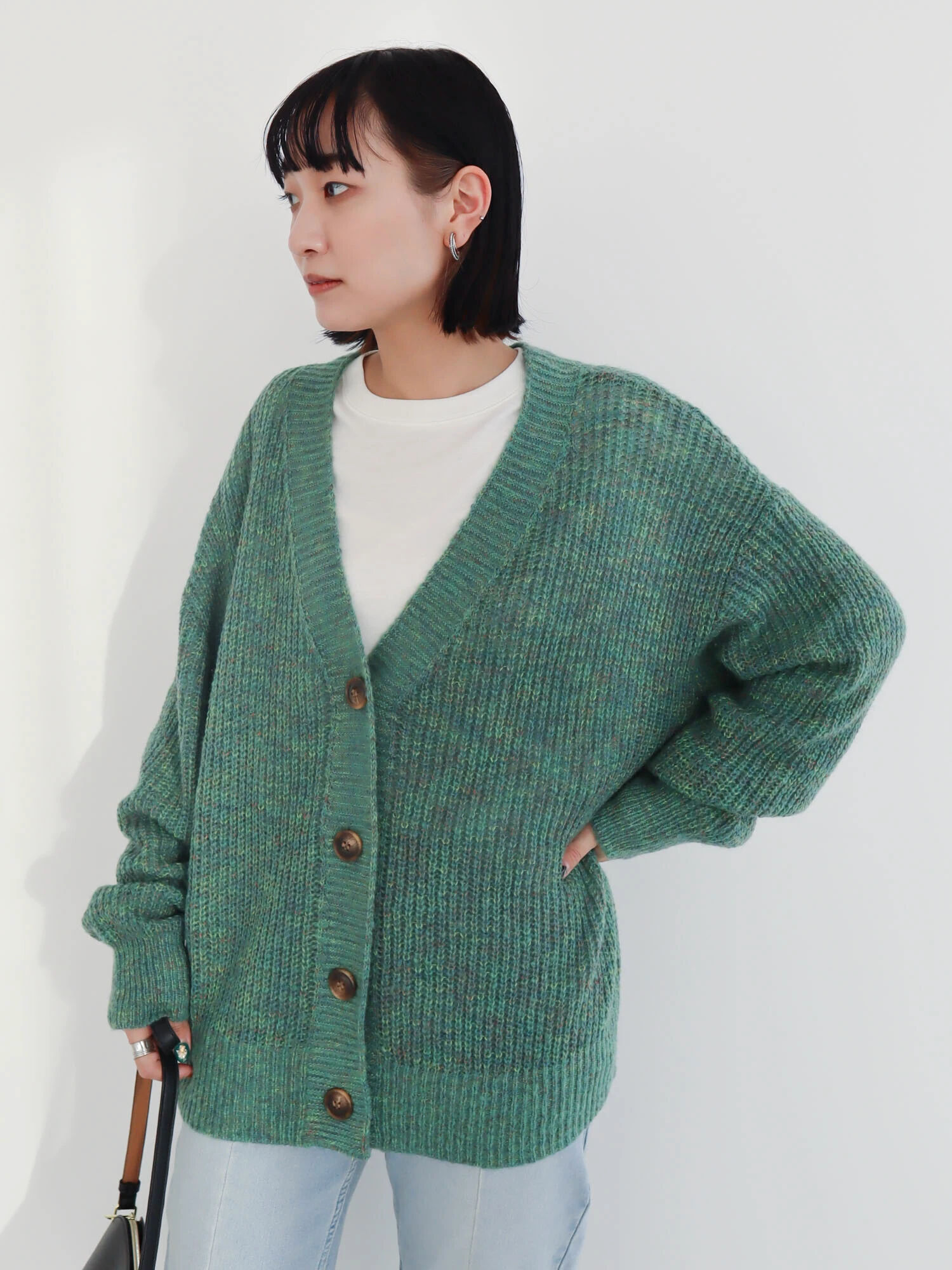T . Japan　hand knit cardigan 完売