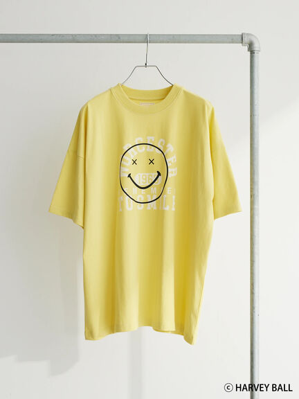Green Parks(グリーンパークス) |Smiley Face/スマイルロゴBigTシャツ(イエロー)