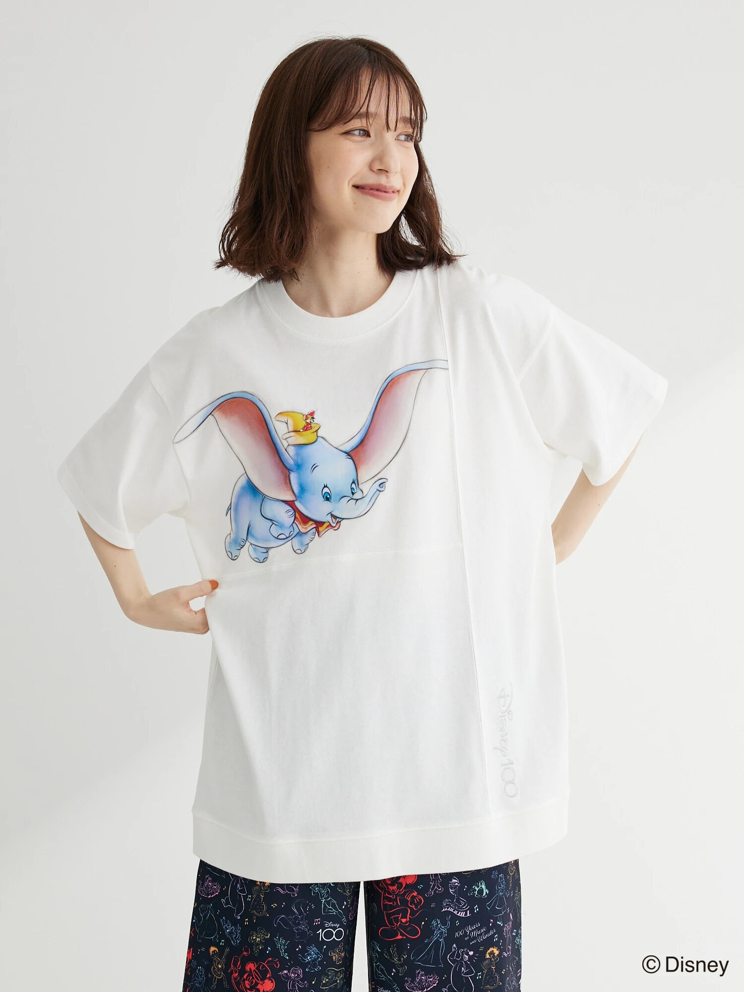 Disney100 ダンボ/Tシャツ（ホワイト） / Green Parks（グリーン