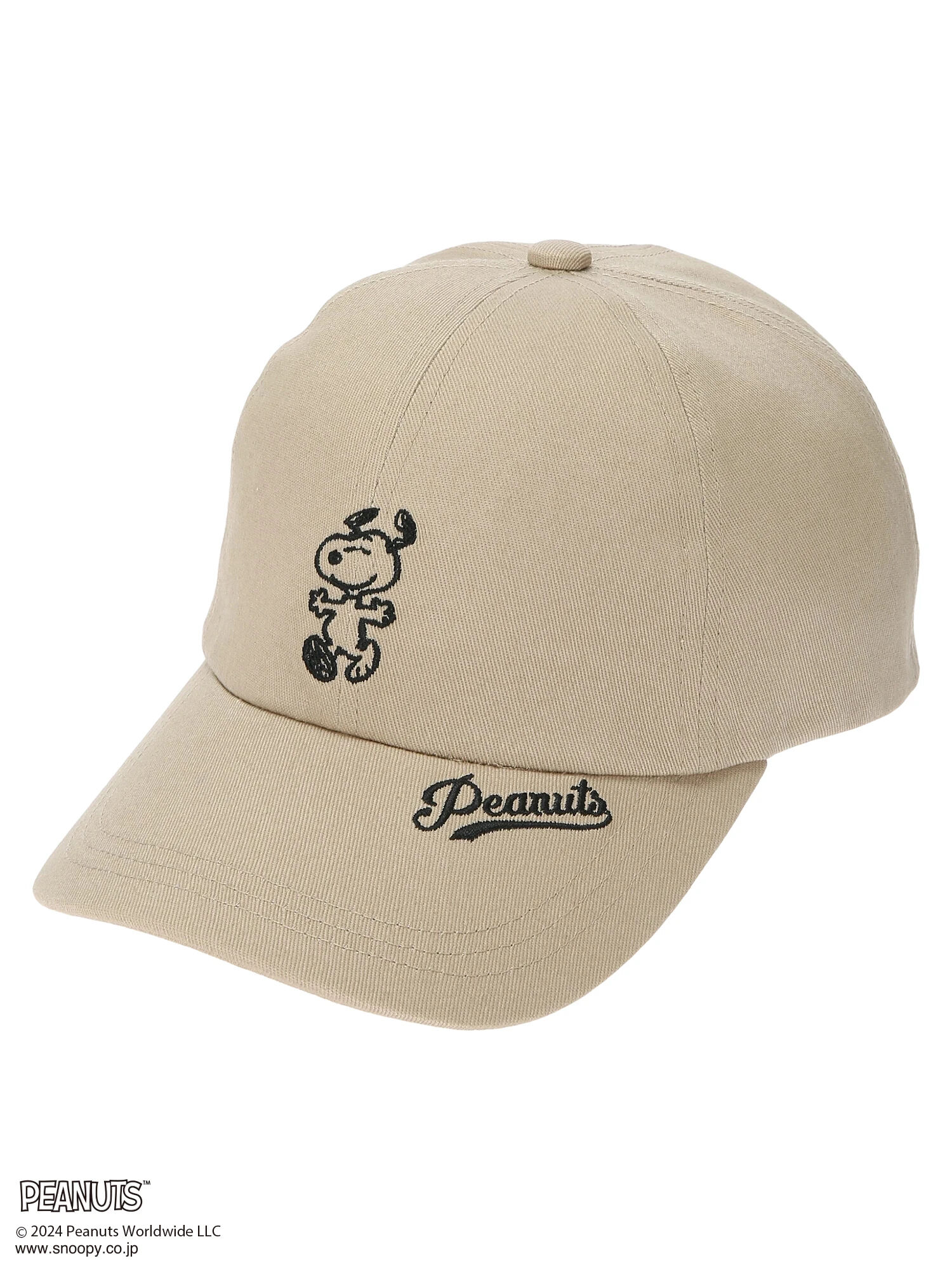 □PEANUTS 刺繍CAP（チャコールグレー/ブラック/ベージュ/ブルー