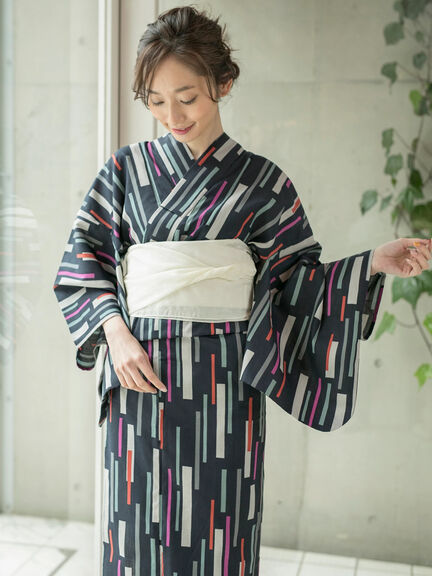 YECCA VECCA (イェッカ・ヴェッカ) モダン幾何学柄浴衣