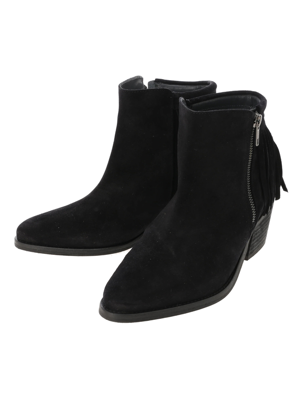 アウトレット S フリンジショートブーツ ブラック ブラウン Yecca Vecca イェッカヴェッカ のレディースショートブーツ 7p93l3k00 ファッション通販のstripe Club