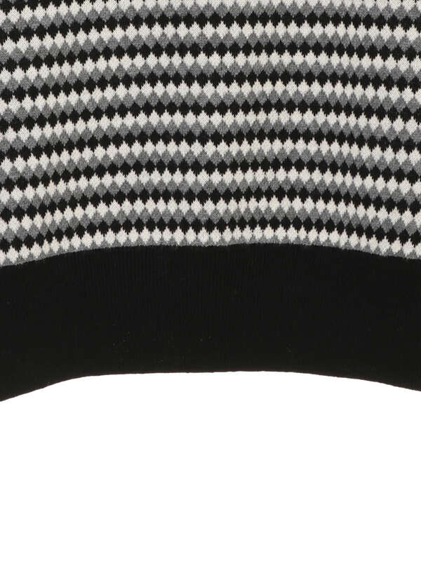 アウトレット レトロ幾何学柄ニット グレー イエロー サックスブルー Yecca Vecca イェッカヴェッカ のレディースニット セーター 7a94l2c0400 ファッション通販のstripe Club