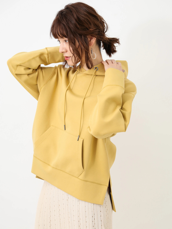 アウトレット サイドスリットパーカー 杢グレー イエロー ミント ネイビー Yecca Vecca イェッカヴェッカ のレディースカットソー 7a01l1c0700 ファッション通販のstripe Club