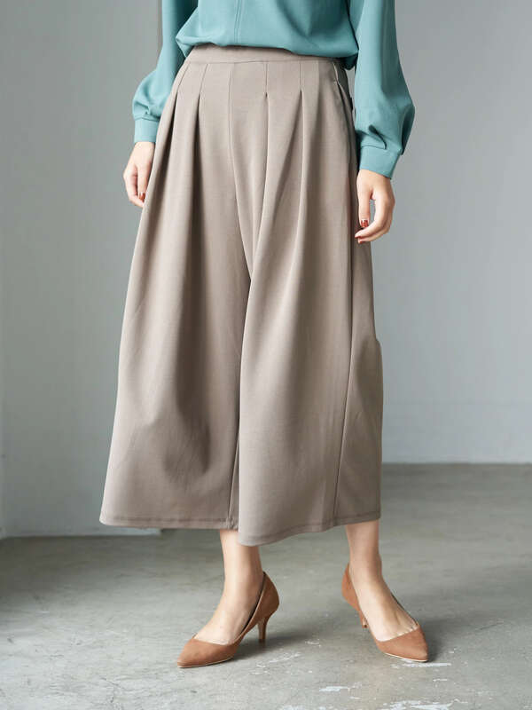 アウトレット カットジョーゼットワイドパンツ モカ マスタード ネイビー Yecca Vecca イェッカヴェッカ のレディースパンツ 7a04l1f0100 ファッション通販のstripe Club