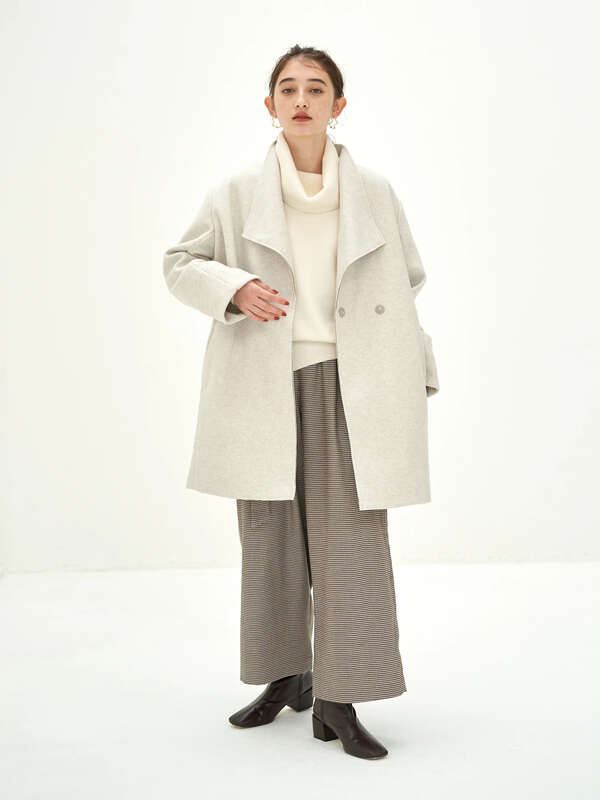 アウトレット Bigカラーコート ライトベージュ グレーベージュ サックスブルー Yecca Vecca イェッカヴェッカ のレディースコート 7a07l0z0300 ファッション通販のstripe Club