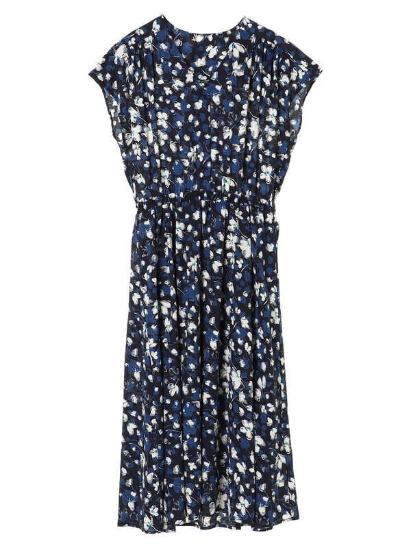 アウトレット P 花柄ギャザーワンピース アイボリー ブラウン ネイビー Yecca Vecca イェッカヴェッカ のレディースワンピース 7a11l0h0840 ファッション通販のstripe Club