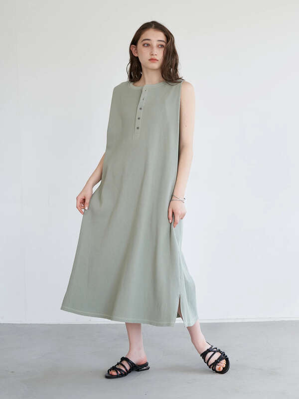 2wayワッフルワンピース グレー チャコールグレー ミント Yecca Vecca イェッカヴェッカ のレディースワンピース 7a12l1h0100 ファッション通販のstripe Club