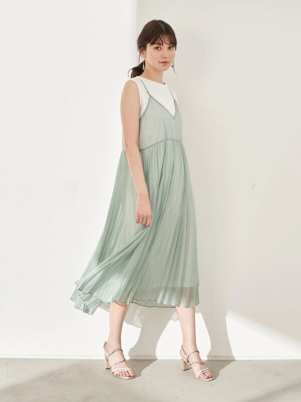 アウトレット 3wayシアーセットキャミワンピース ライトグレー ブラック ミント Yecca Vecca イェッカヴェッカ のレディース ワンピース 7a12l0h0400 ファッション通販のstripe Club