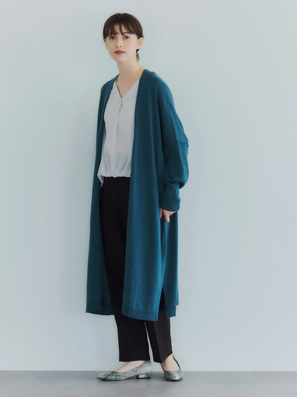 アウトレット 古着 スリットロングカーディガン ブラック ベージュ グリーン Yecca Vecca イェッカヴェッカ のレディース カーディガン 7a13l2d0300 ファッション通販のstripe Club